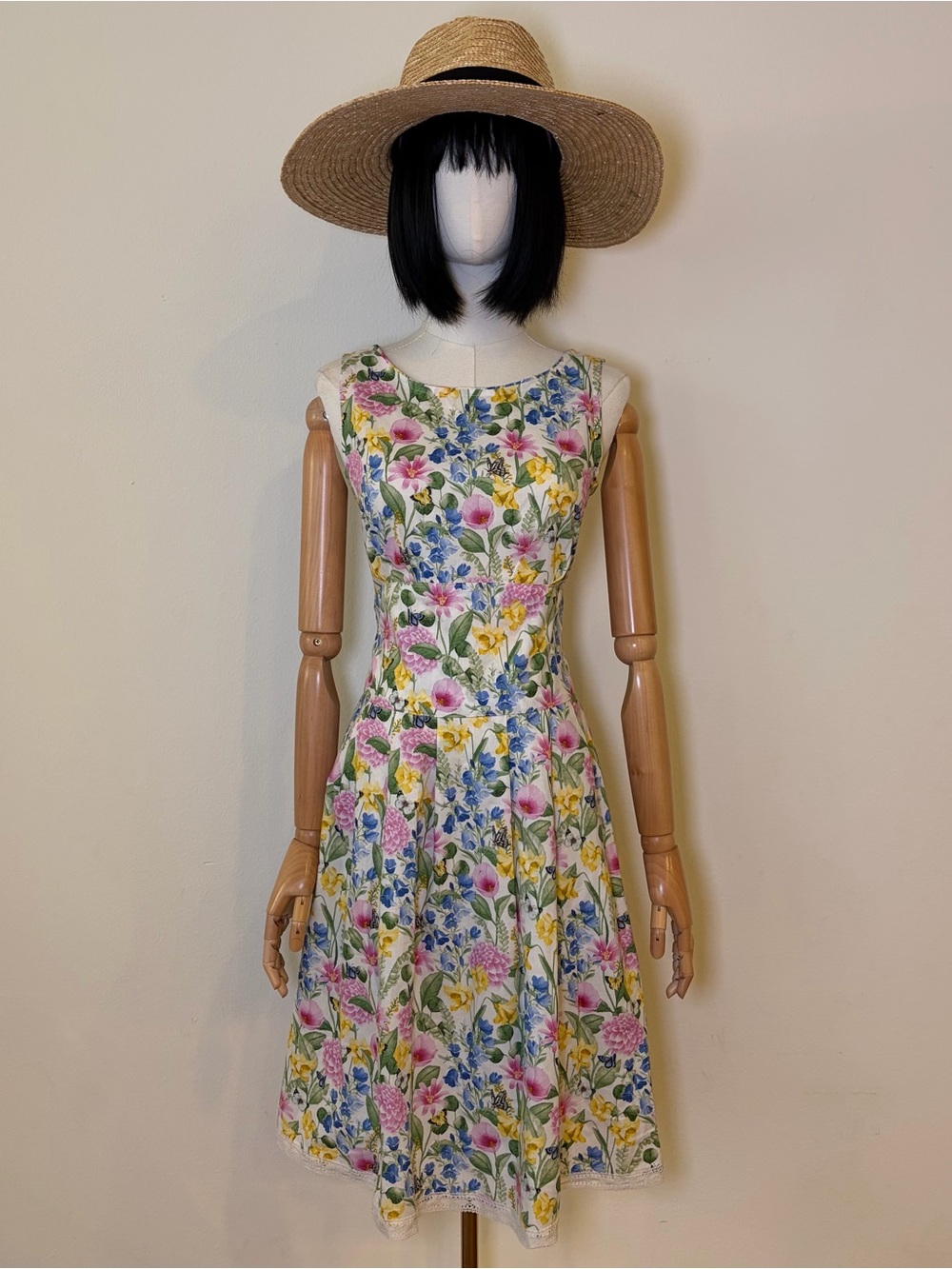 JoAnne Winnick Custom Cottagecore Floral Butterfly Dress NWOT Small